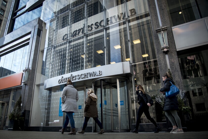 Charles Schwab custodian storefront Bloomberg April 22, 2019