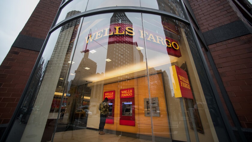 Wells Fargo bank shiny window Bloomberg News