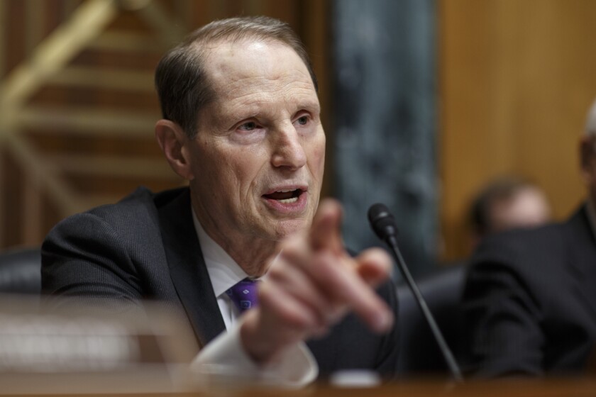 Senate Finance Committee ranking member Ron Wyden, D-Ore.