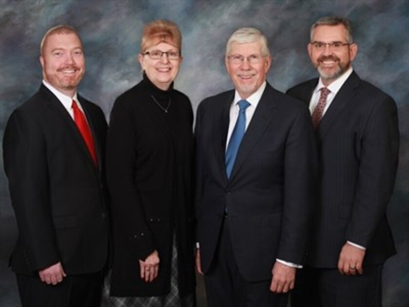 Ameriprise picked up its newest hires from Wells Fargo. From left to right: Justin Bostic, Debbie Alvarado, Mike Wincek and David Casteel.
