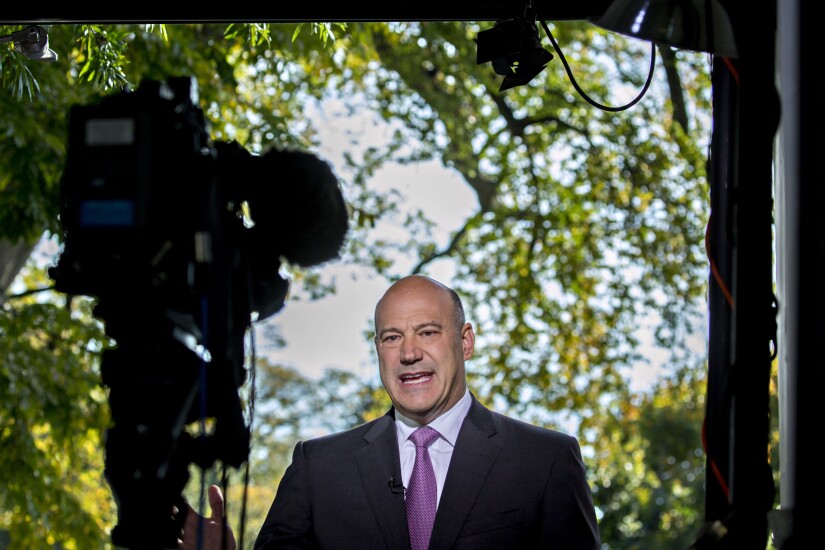 Director of the U.S. National Economic Council said President Donald Trump's administration won't wait long before selecting a No. 2 official at the Federal Reserve to work alongside incoming Chairman Jerome Powell, while speaking outside the White House in Washington, D.C.