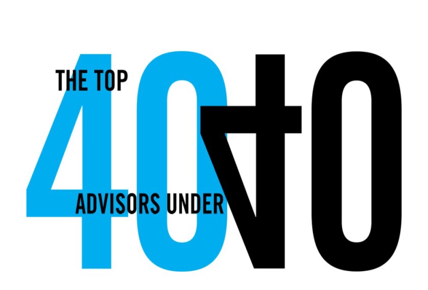 Top 40 Advisors Under 40 logo no date included