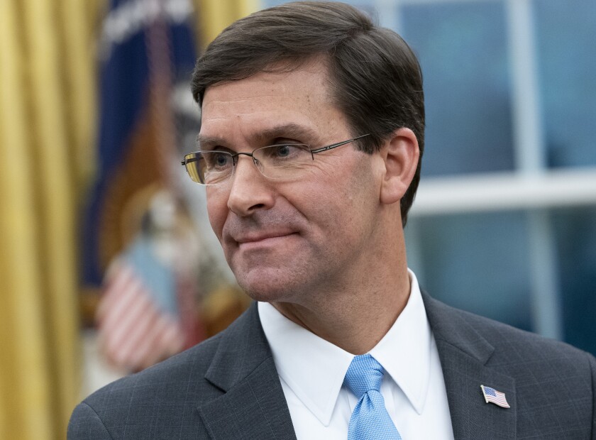 Mark Esper Is Sworn-In As Secretary Of Defense