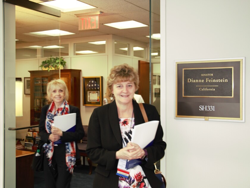 Members of the NAEA visiting the offices of California Senator Dianne Feinstein during the 2018 "Fly-In."