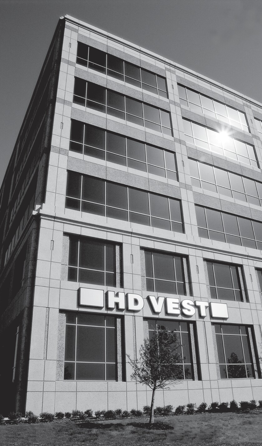 HD Vest building black and white vertical photo