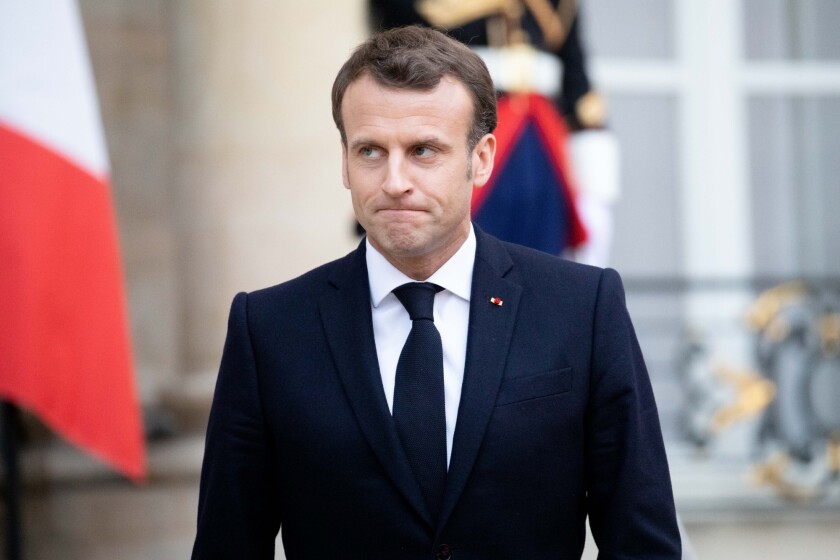 Emmanuel Macron at the Elysee Palace