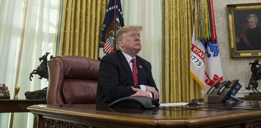 President Donald Trump in the Oval Office