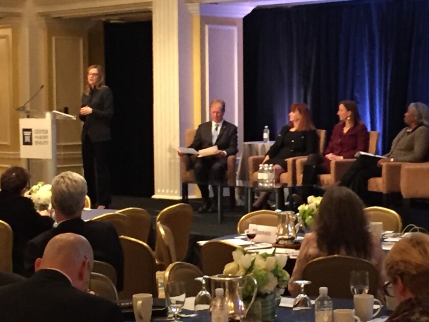 Jean Rogers of SASB speaks at the Center for Audit Quality's 10th anniversary event