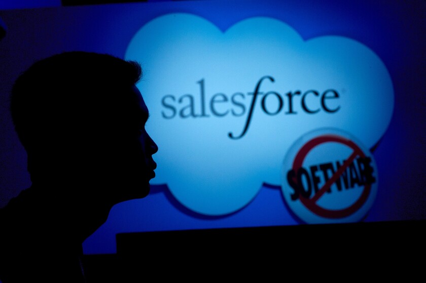 Salesforce logo conference 2011 Bloomberg News