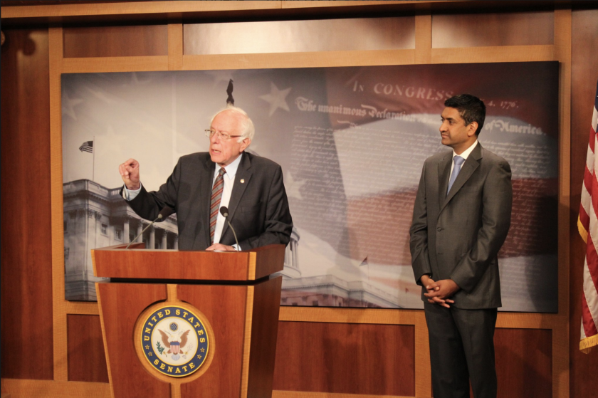Senator Bernie Sanders, I-Vt, and Rep. Ro Khanna, D-Calif., talk about the BEZOS Act