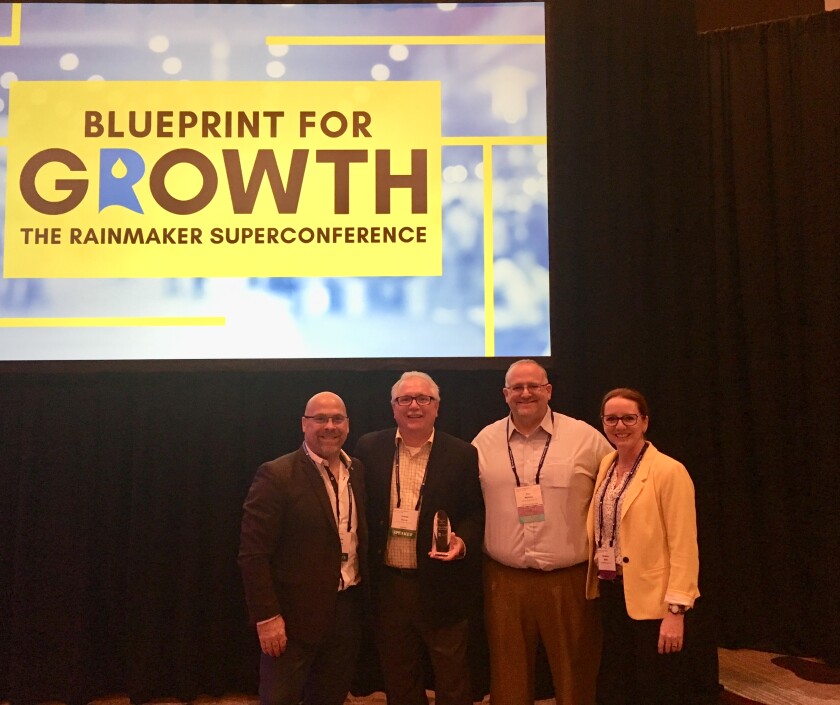 The Withum team with their Innovative Firm of the Year Award at the Rainmaker SuperConference 2019