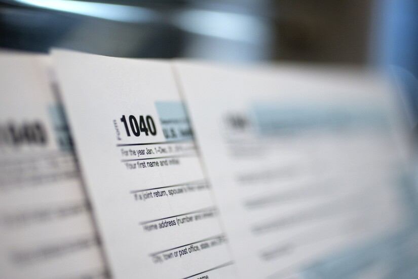 Tax 1040 form by Bloomberg News