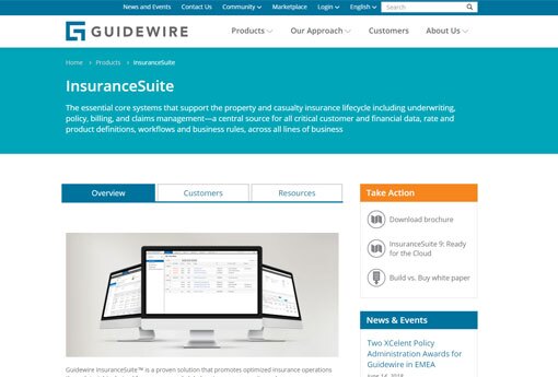 Guidewire home page image
