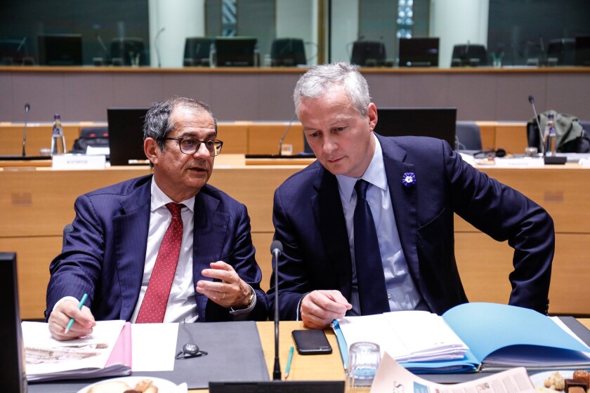 Bruno Le Maire and Giovanni Tria