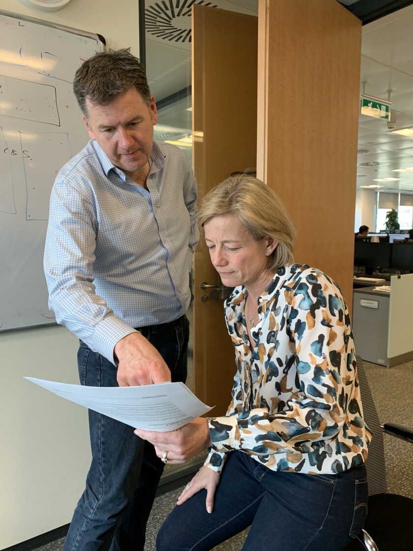 Gerard Hester, head of Morgan Stanley’s data center of excellence, and Liezel McCord, a managing director of the data center of excellence