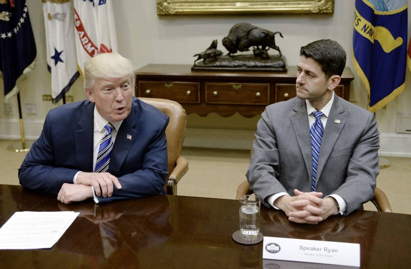 President Donald Trump and House Speaker Paul Ryan