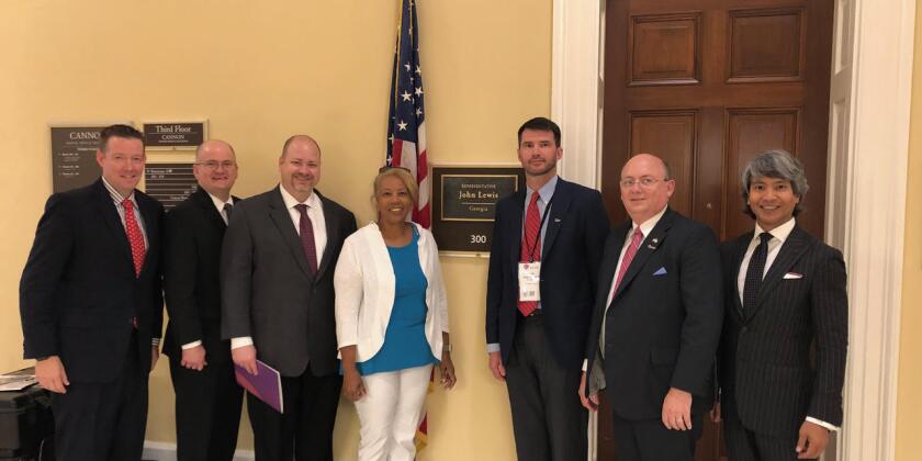 Georgia Society of CPAs members visit the offices of Rep. John Lewis, D-Ga.
