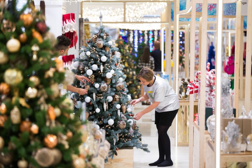 christmas store worker