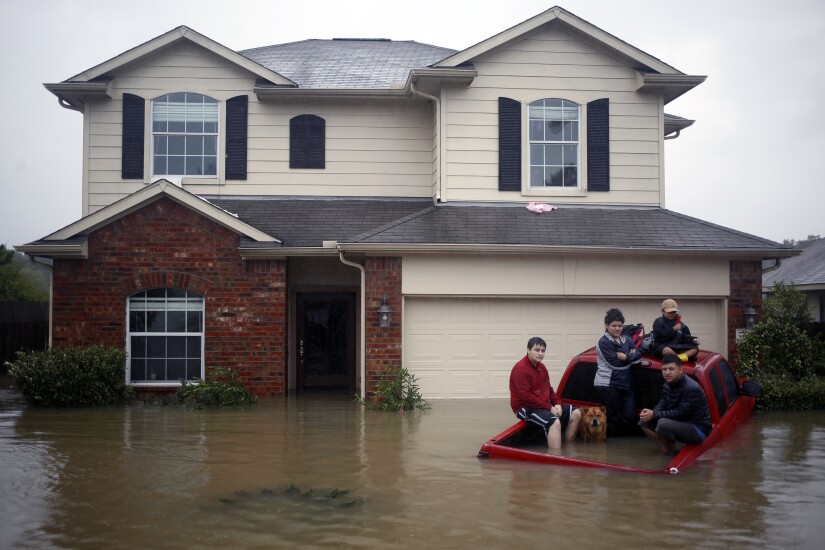 Hurricane Harvey flooding in Spring, Texas