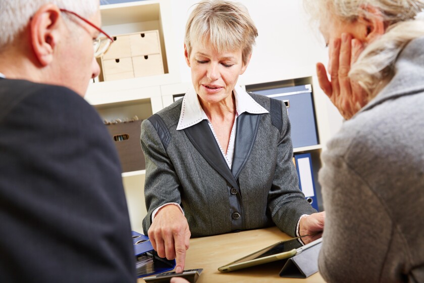 business meeting financial adviser
