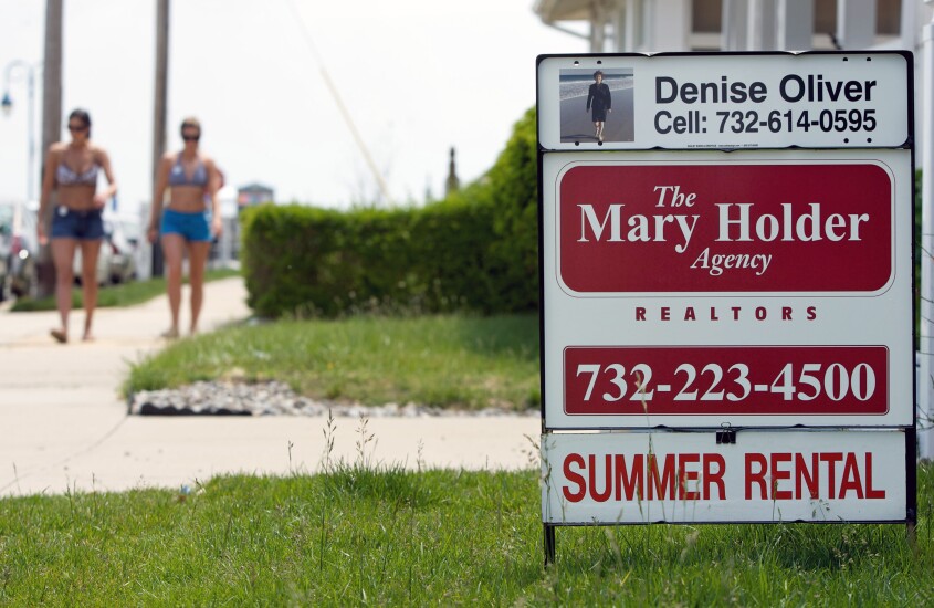 For rent sign for summer rental