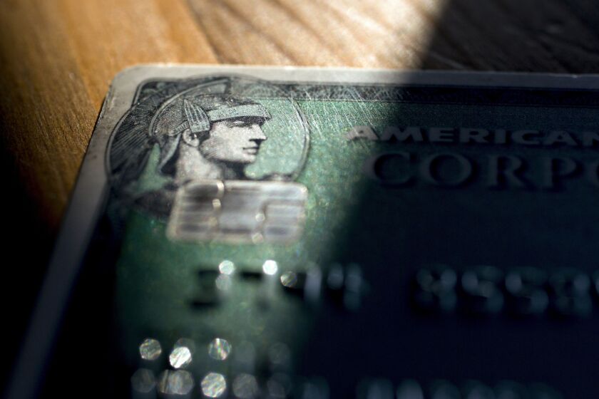 Logo on an American Express corporate card.