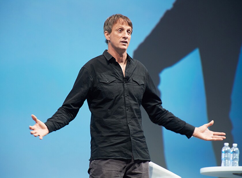 Tony Hawk address the AICPA's 2018 Engage event.