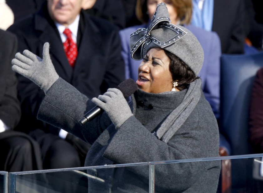 Aretha Franklin performed during President Obama's inauguration in January 2009