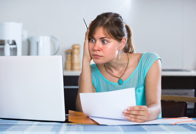 Women confused with computer