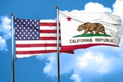 California and U.S. flags